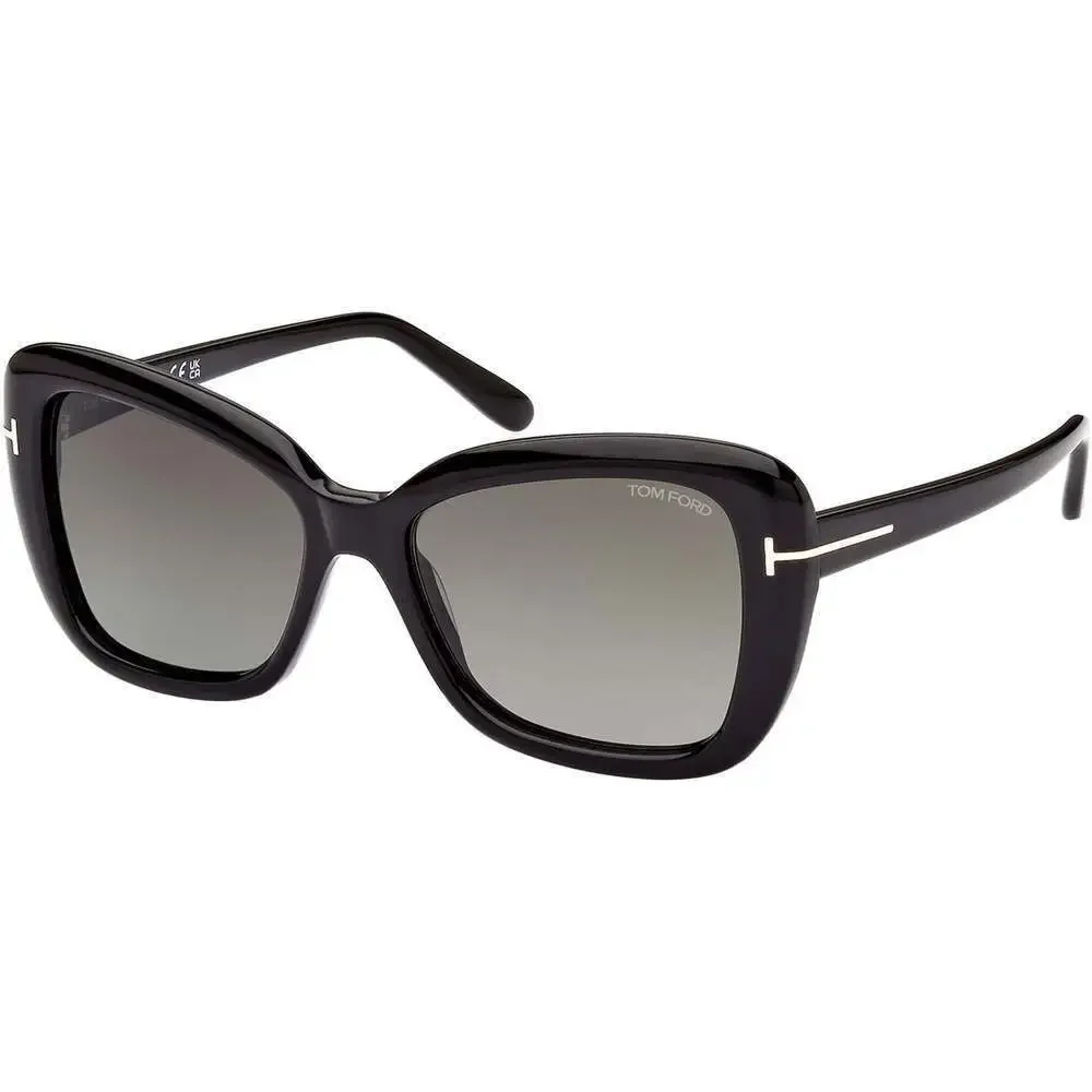NWT Tom Ford FT1008 Black Cat Eye 55mm Sunglasses